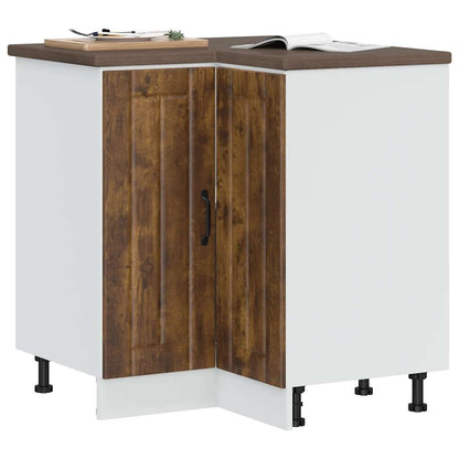 vidaXL Meuble bas d'angle de cuisine Lucca Chêne fumé en bois d'ingénierie