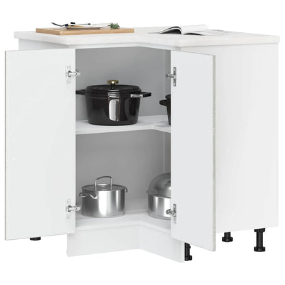 vidaXL Küchen-Eckunterschrank Lucca Grau Sonoma Holzwerkstoff