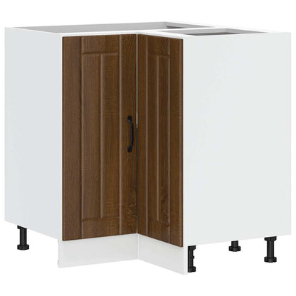 vidaXL Meuble bas d'angle de cuisine Lucca aspect chêne marron, bois d'ingénierie