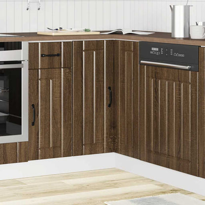 vidaXL Meuble bas d'angle de cuisine Lucca aspect chêne marron, bois d'ingénierie
