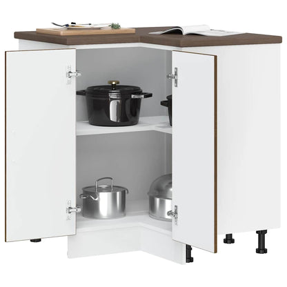 vidaXL Meuble bas d'angle de cuisine Lucca aspect chêne marron, bois d'ingénierie
