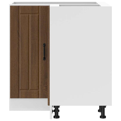 vidaXL Meuble bas d'angle de cuisine Lucca aspect chêne marron, bois d'ingénierie
