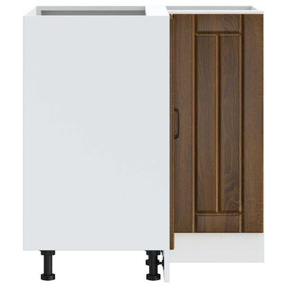 vidaXL Meuble bas d'angle de cuisine Lucca aspect chêne marron, bois d'ingénierie