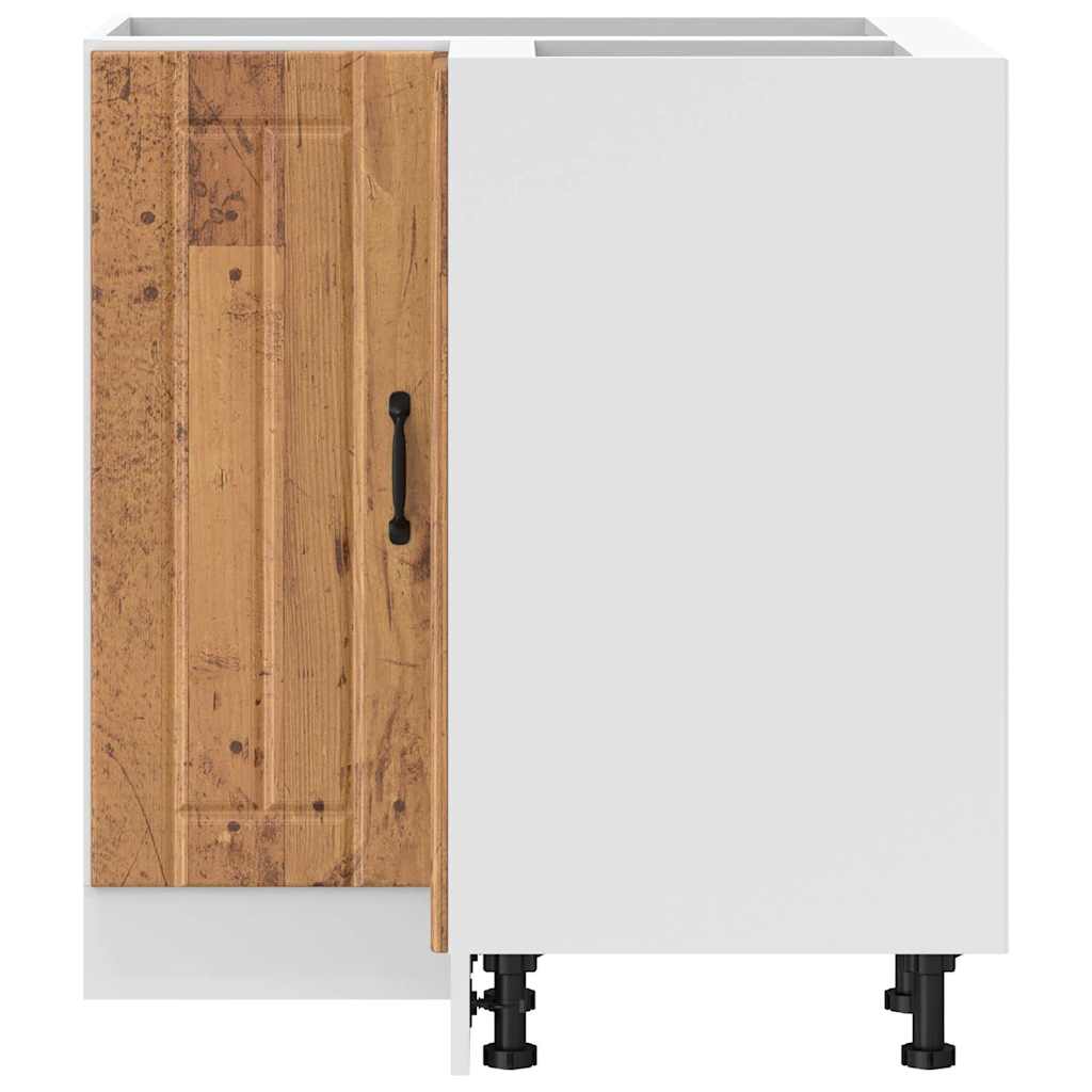 Küchen-Eckunterschrank Lucca Altholz-Optik Holzwerkstoff