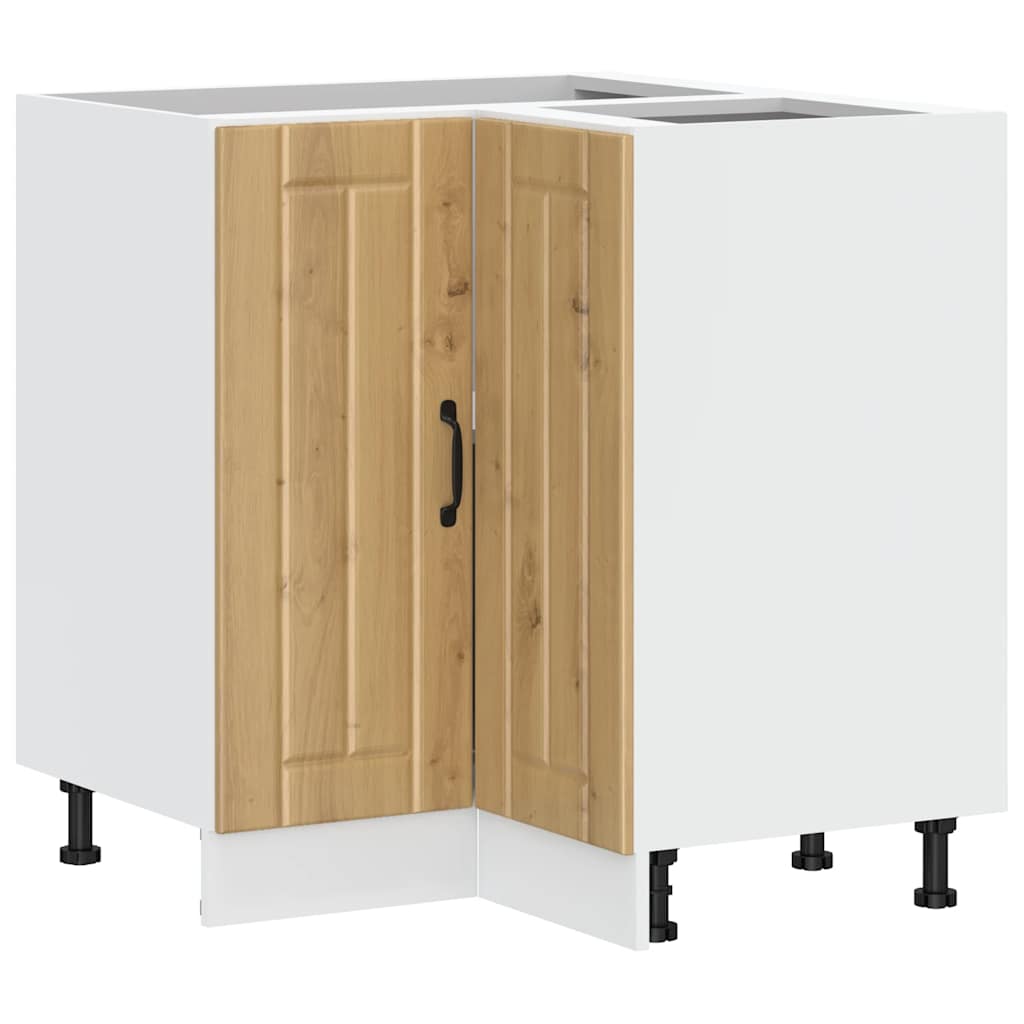 vidaXL Meuble bas d'angle de cuisine Lucca Chêne artisanal Bois d'ingénierie