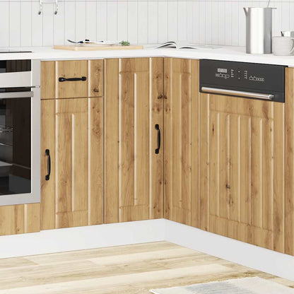 vidaXL Meuble bas d'angle de cuisine Lucca Chêne artisanal Bois d'ingénierie