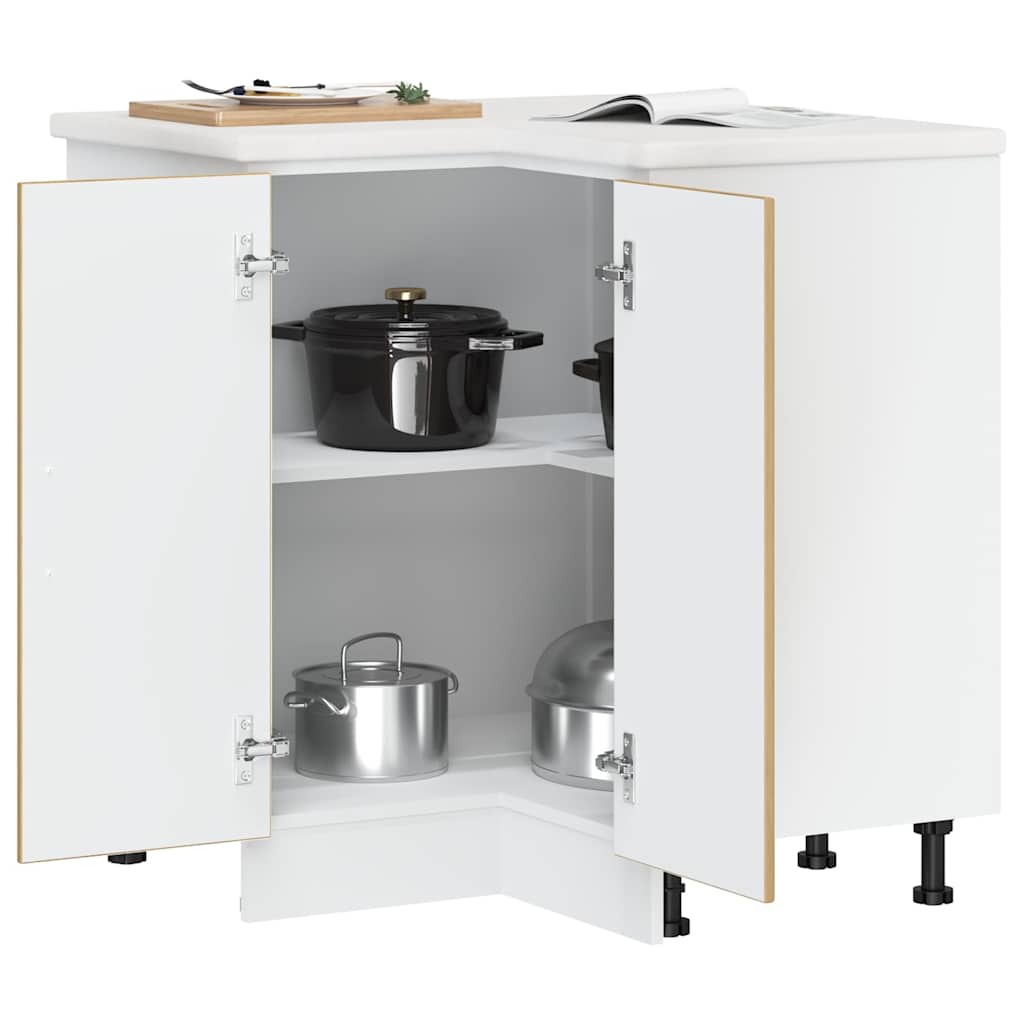 vidaXL Meuble bas d'angle de cuisine Lucca Chêne artisanal Bois d'ingénierie