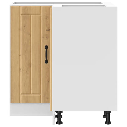 vidaXL Meuble bas d'angle de cuisine Lucca Chêne artisanal Bois d'ingénierie