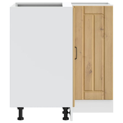 vidaXL Meuble bas d'angle de cuisine Lucca Chêne artisanal Bois d'ingénierie