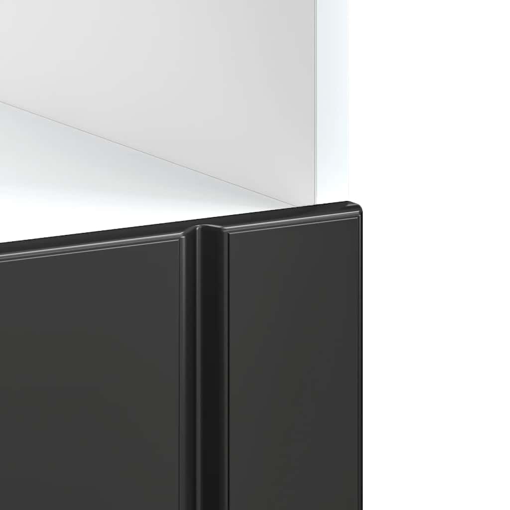 vidaXL Herdumbauschrank Lucca Schwarz Holzwerkstoff
