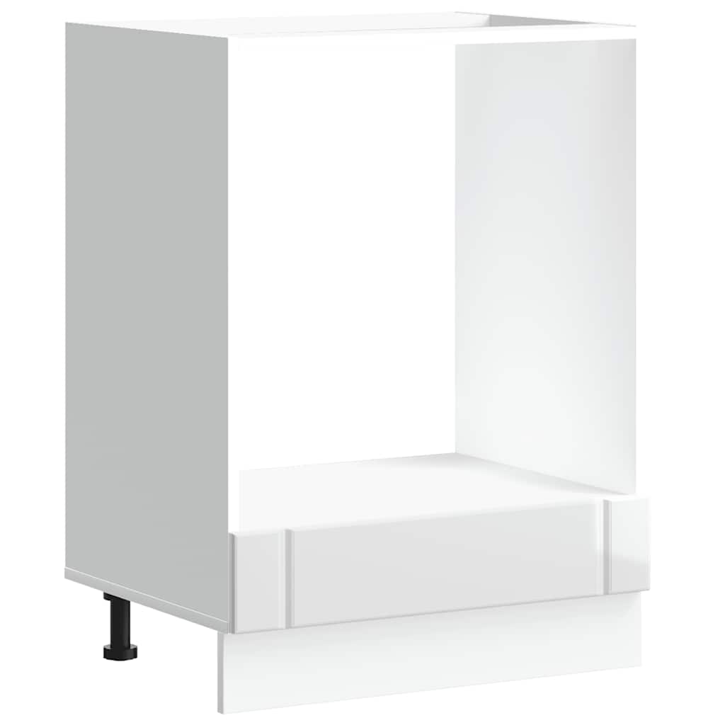 Herdumbauschrank Lucca Hochglanz-Weiß Holzwerkstoff