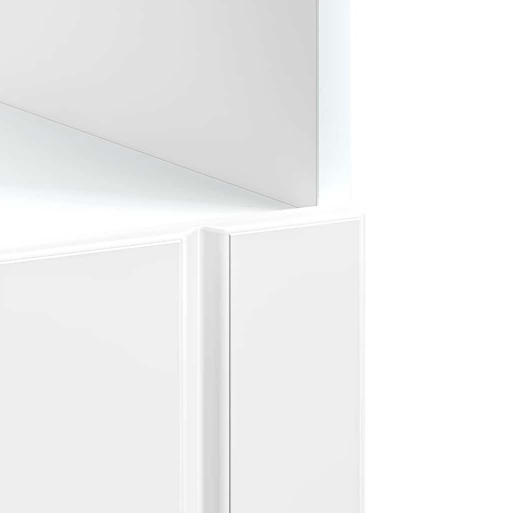 Herdumbauschrank Lucca Hochglanz-Weiß Holzwerkstoff