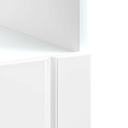 Herdumbauschrank Lucca Hochglanz-Weiß Holzwerkstoff