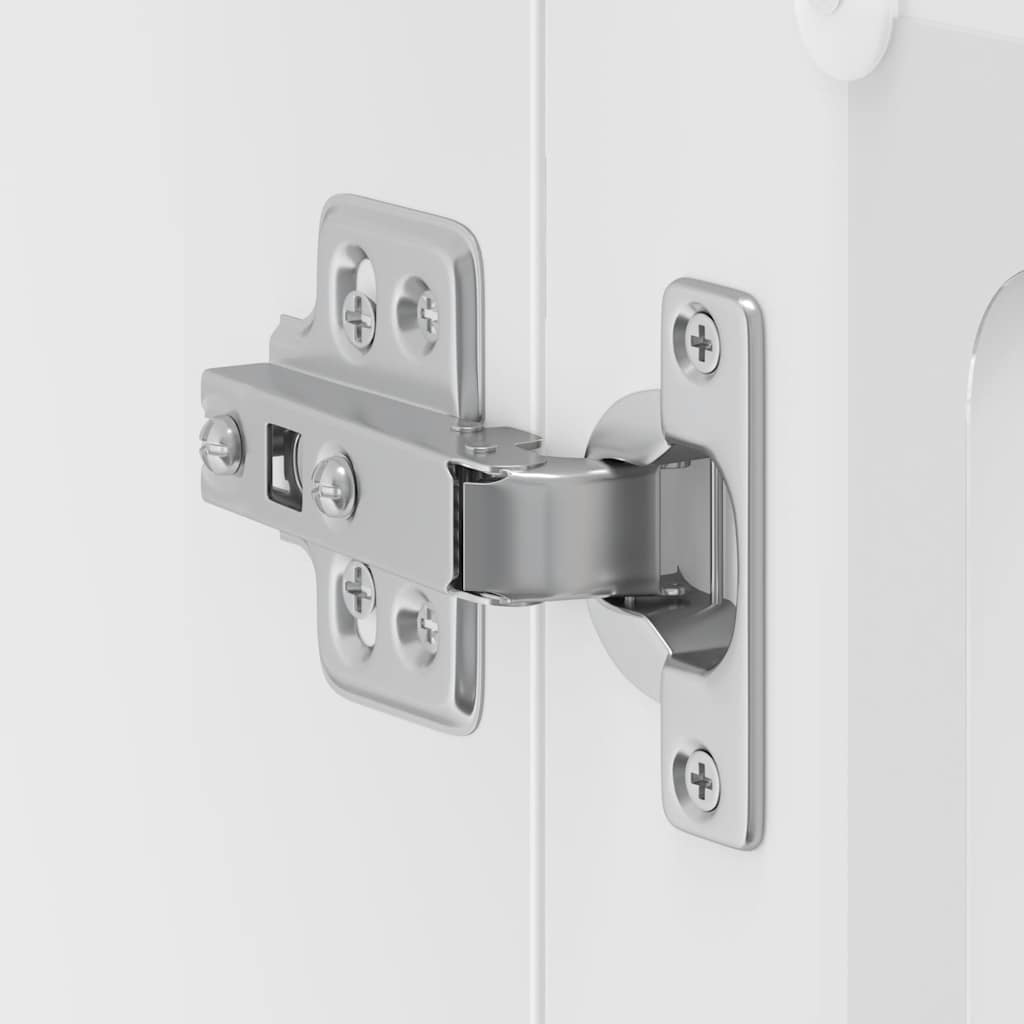 vidaXL Meuble haut de cuisine Lucca blanc avec porte vitrée