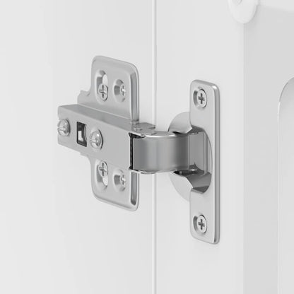 vidaXL Meuble haut de cuisine Lucca blanc avec porte vitrée