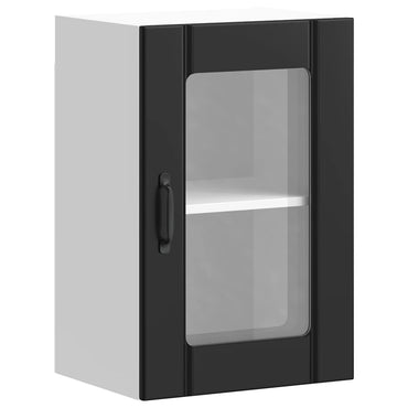vidaXL Küchen-Hängeschrank mit Glastür Lucca Schwarz
