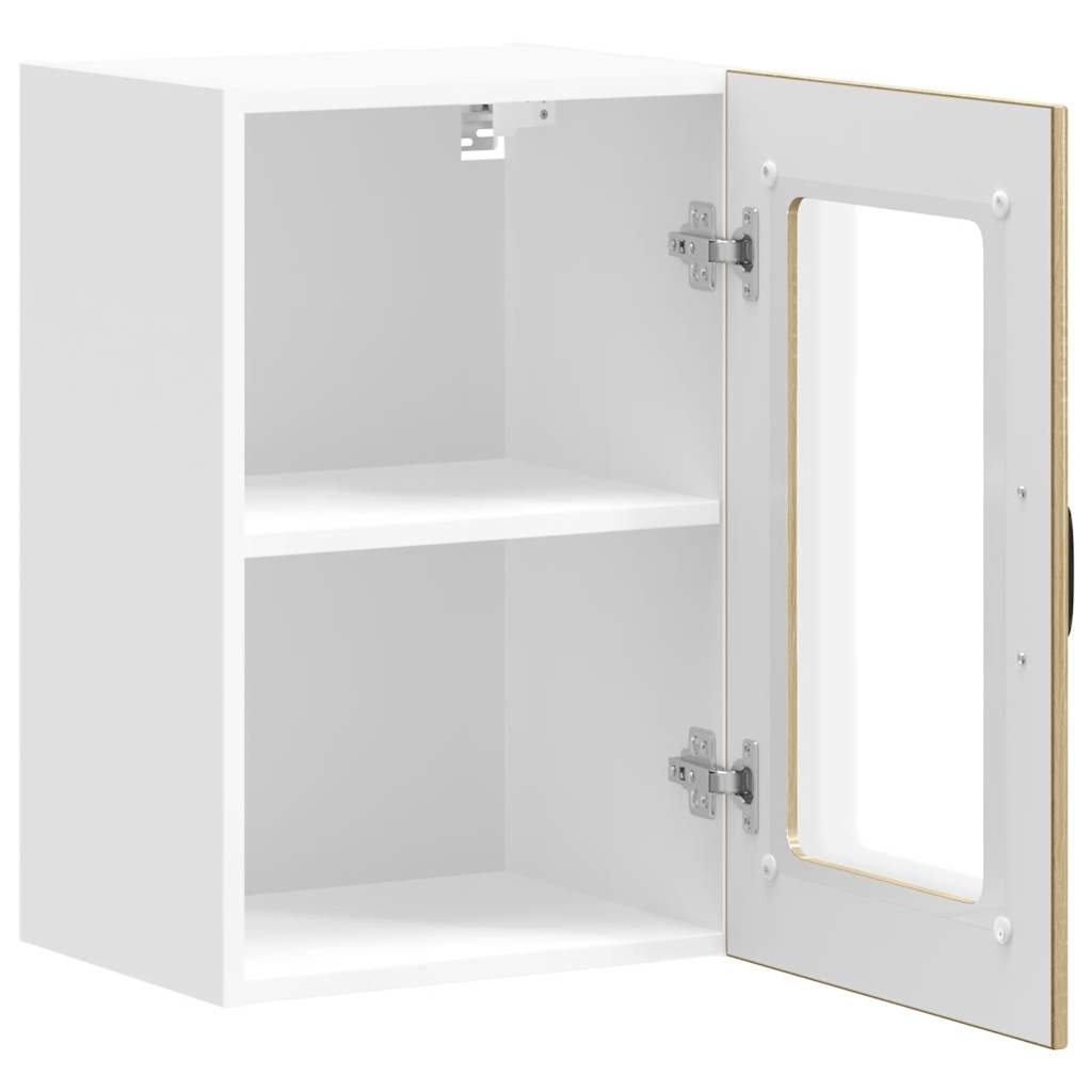 vidaXL Küchen-Hängeschrank mit Glastür Lucca Sonoma-Eiche