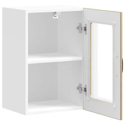 vidaXL Küchen-Hängeschrank mit Glastür Lucca Sonoma-Eiche