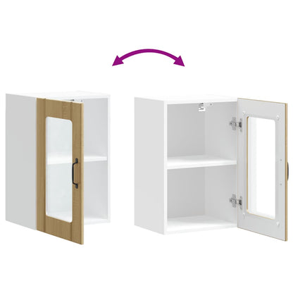 vidaXL Küchen-Hängeschrank mit Glastür Lucca Sonoma-Eiche