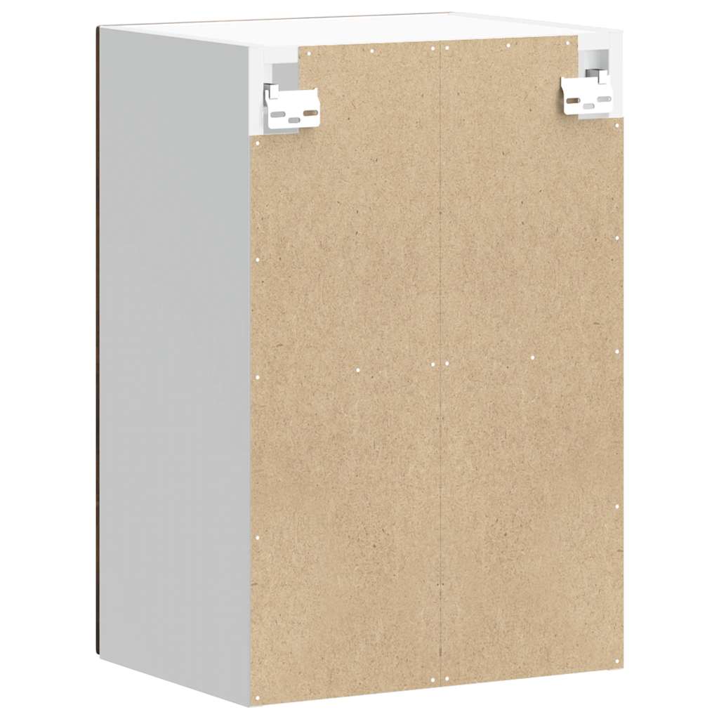 vidaXL Küchen-Hängeschrank mit Glastür Lucca Räuchereiche