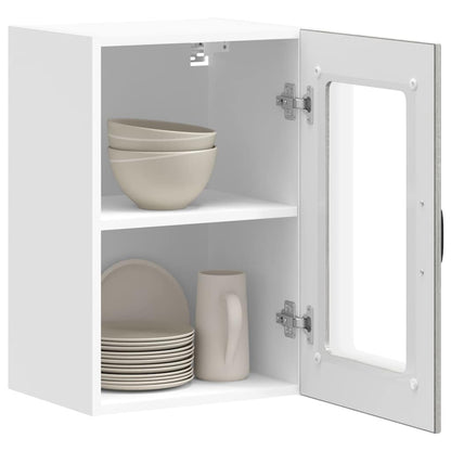 Meuble haut de cuisine vidaXL avec porte vitrée Lucca Gris Sonoma