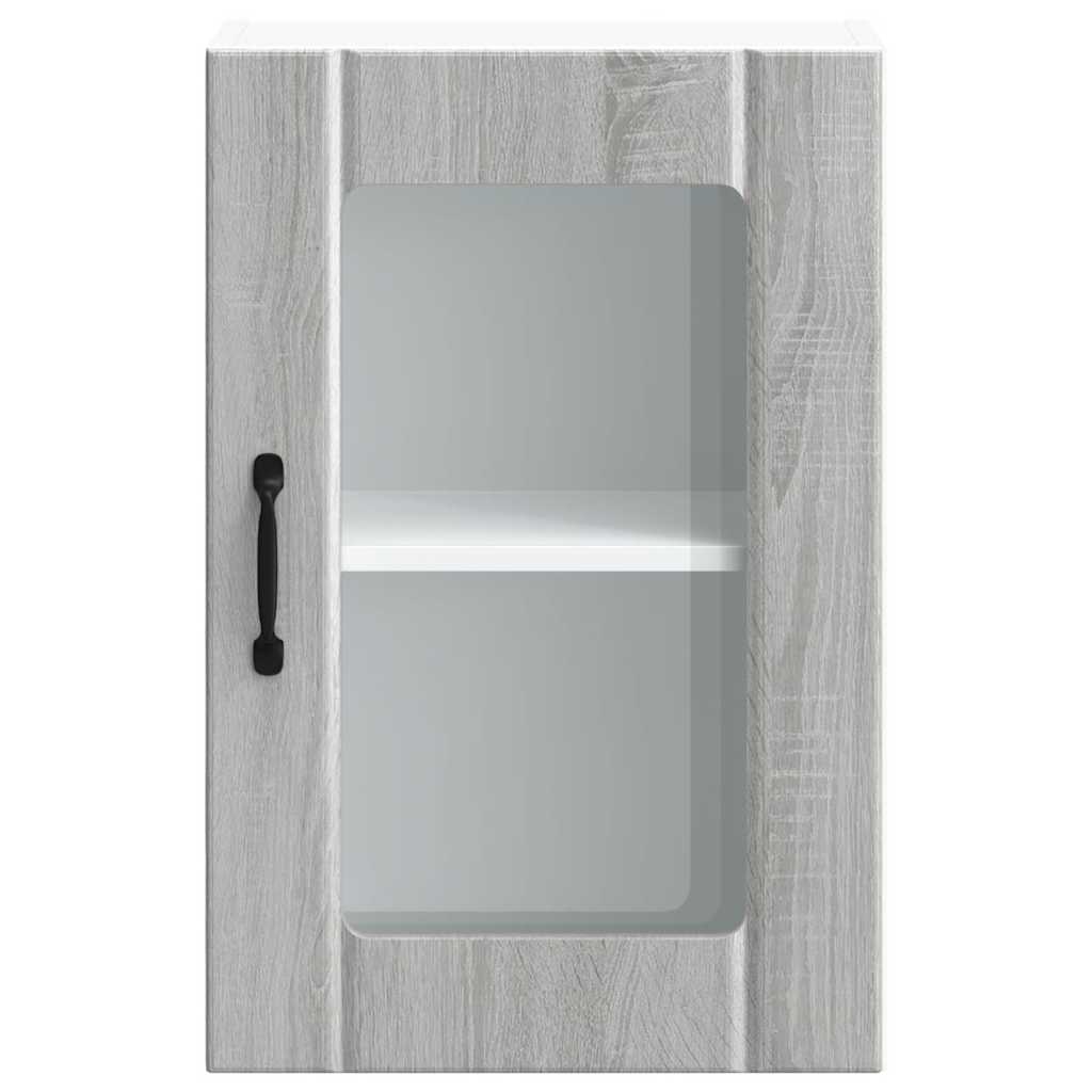 Meuble haut de cuisine vidaXL avec porte vitrée Lucca Gris Sonoma