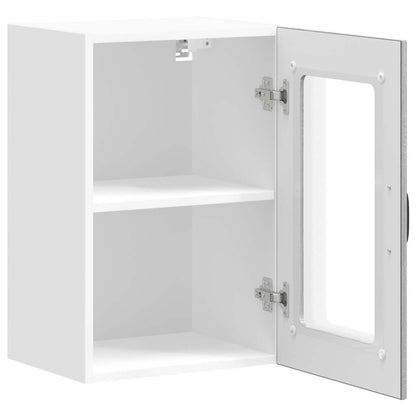 Meuble haut de cuisine vidaXL avec porte vitrée Lucca Gris Sonoma