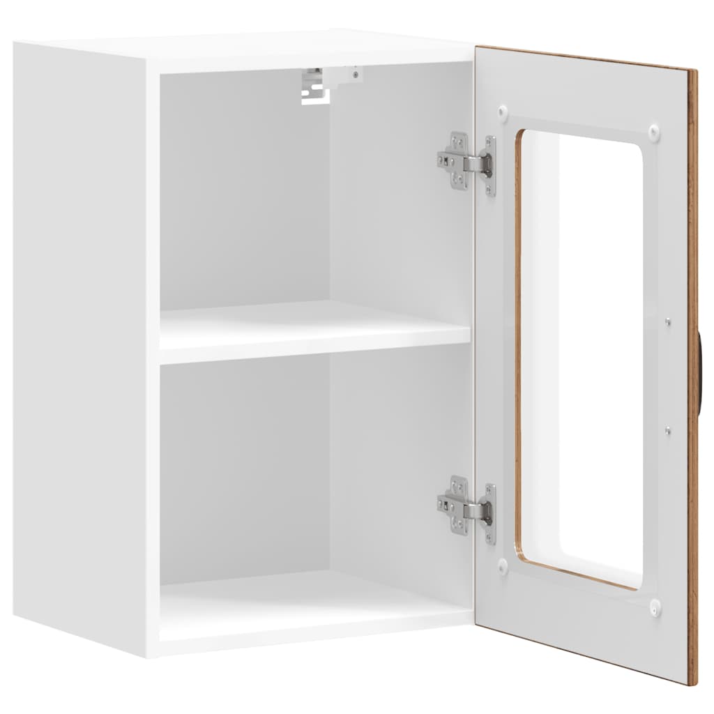 vidaXL Küchen-Hängeschrank mit Glastür Lucca Altholz-Optik