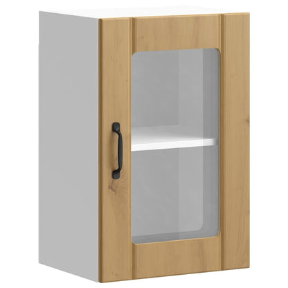 vidaXL Küchen-Hängeschrank mit Glastür Lucca Artisan-Eiche