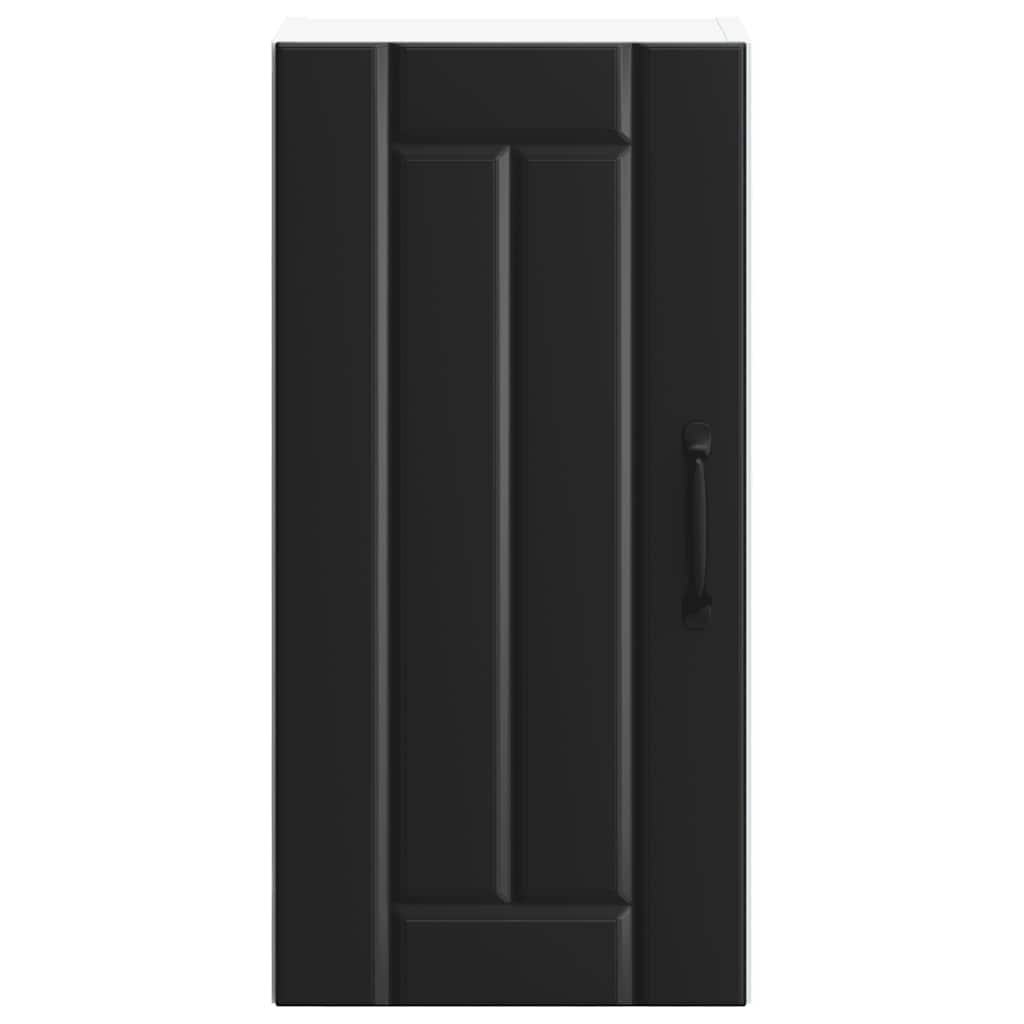 vidaXL Meuble haut de cuisine Lucca Noir Bois d'ingénierie