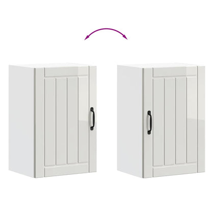 vidaXL Küchen-Hängeschrank Lucca Hochglanz-Weiß Holzwerkstoff