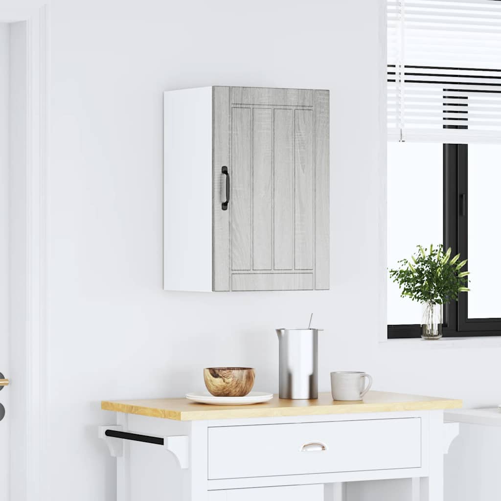 vidaXL Küchen-Hängeschrank Lucca Grau Sonoma Holzwerkstoff