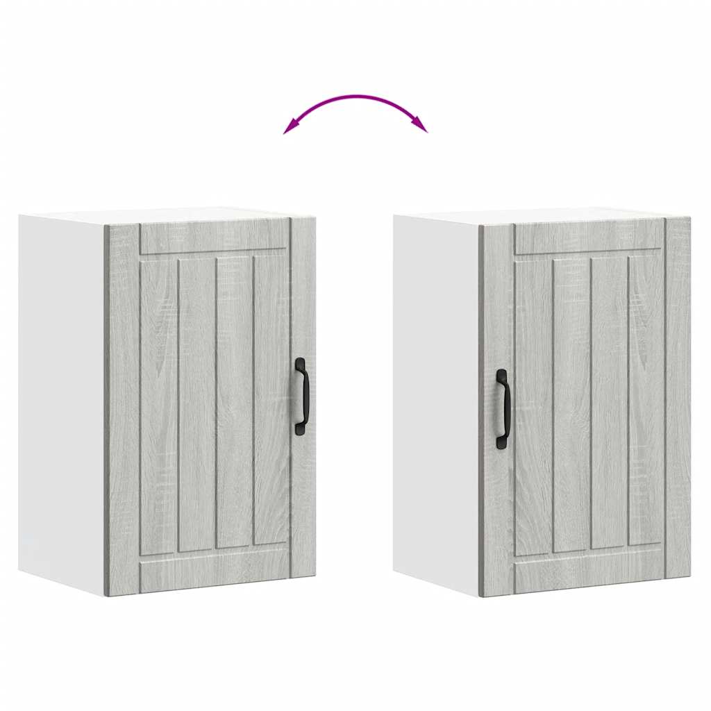 vidaXL Küchen-Hängeschrank Lucca Grau Sonoma Holzwerkstoff