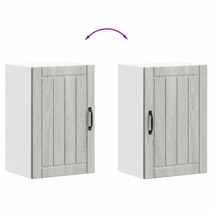 vidaXL Küchen-Hängeschrank Lucca Grau Sonoma Holzwerkstoff