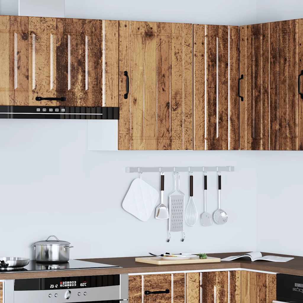 vidaXL Meuble haut de cuisine Lucca aspect bois de récupération - Bois d'ingénierie