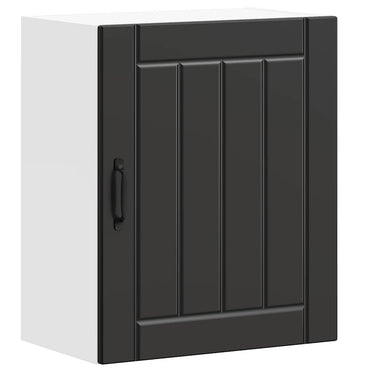 vidaXL Küchen-Hängeschrank Lucca Schwarz Holzwerkstoff