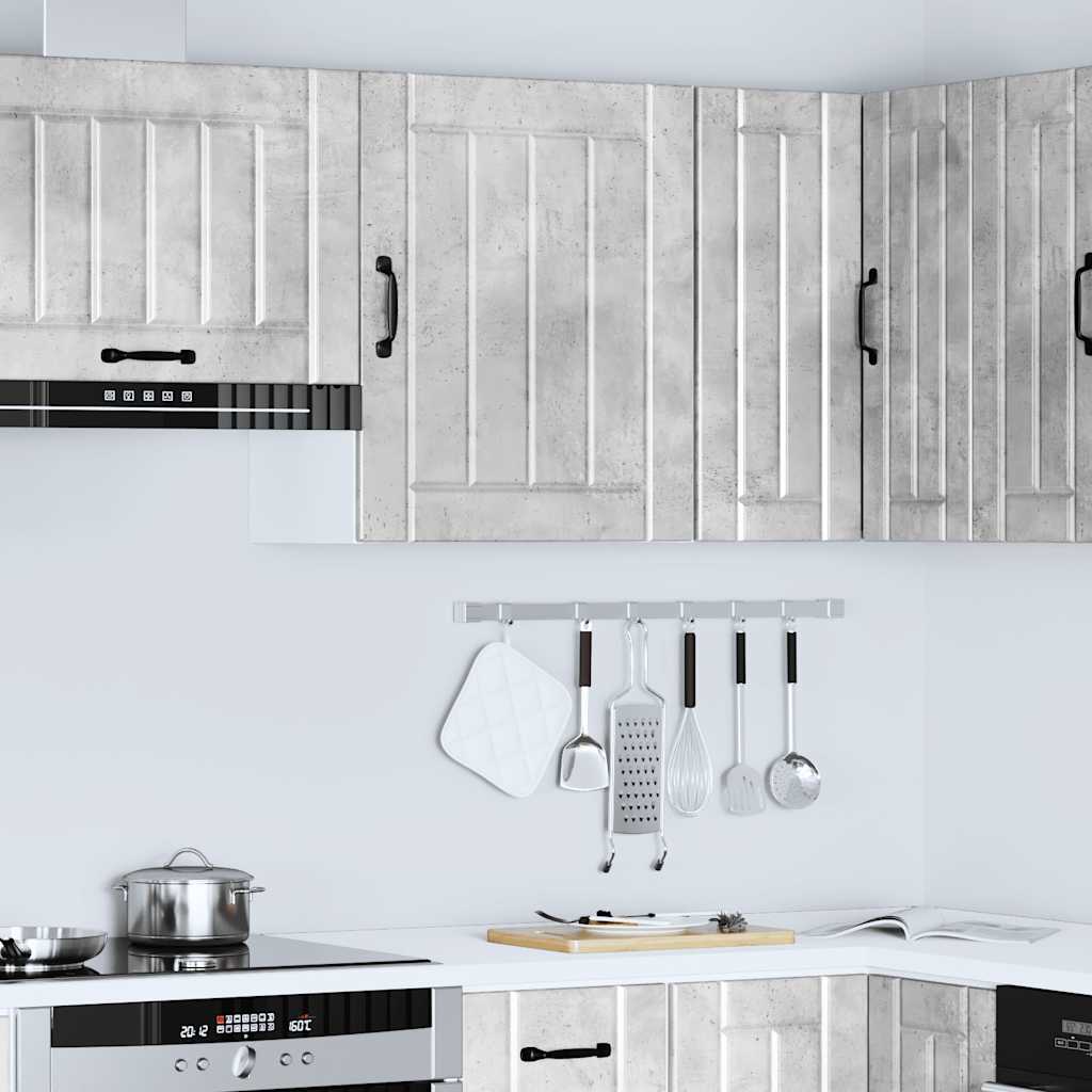 vidaXL Meuble haut de cuisine Lucca gris béton, bois d'ingénierie