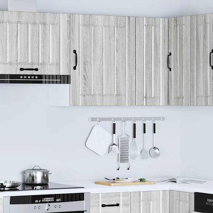 vidaXL Küchen-Hängeschrank Lucca Grau Sonoma Holzwerkstoff