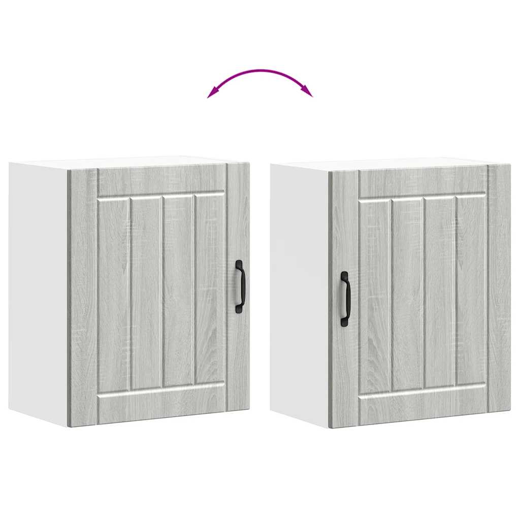 vidaXL Küchen-Hängeschrank Lucca Grau Sonoma Holzwerkstoff