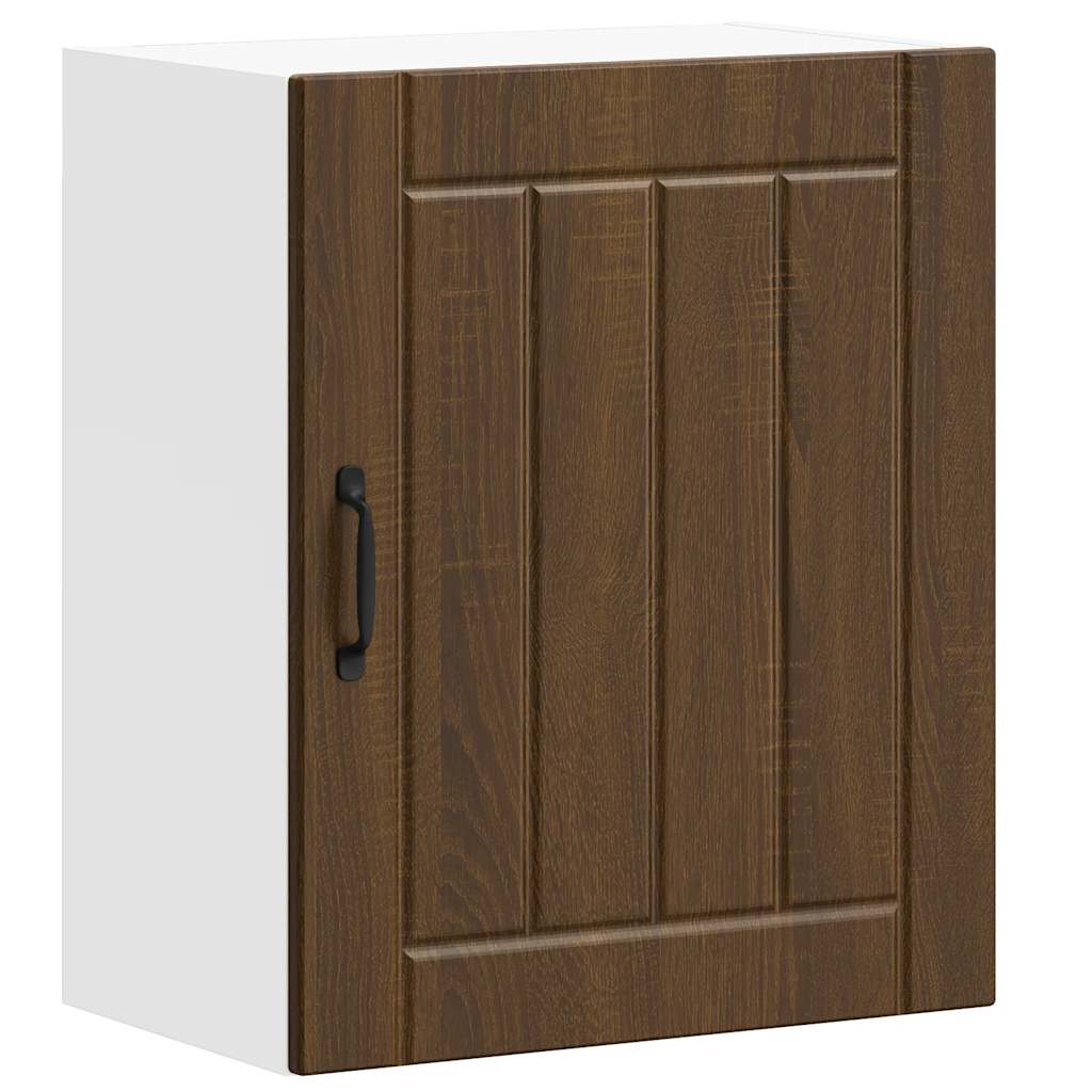 vidaXL Meuble haut de cuisine Lucca marron aspect chêne en bois d'ingénierie