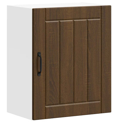 vidaXL Meuble haut de cuisine Lucca marron aspect chêne en bois d'ingénierie