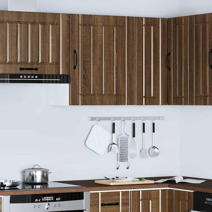 vidaXL Meuble haut de cuisine Lucca marron aspect chêne en bois d'ingénierie