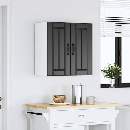 vidaXL Küchen-Hängeschrank Lucca Schwarz Holzwerkstoff