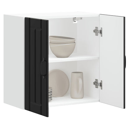 Küchen-Hängeschrank Lucca Schwarz Holzwerkstoff