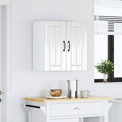 vidaXL Meuble haut de cuisine Lucca Blanc brillant Bois d'ingénierie