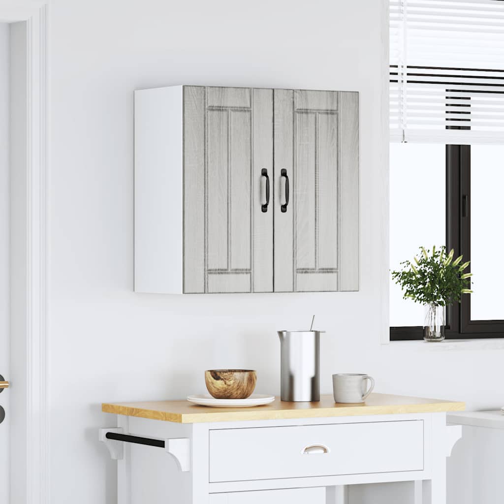 vidaXL Küchen-Hängeschrank Lucca Grau Sonoma Holzwerkstoff
