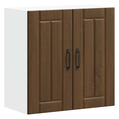 vidaXL Meuble haut de cuisine Lucca aspect chêne marron bois d'ingénierie