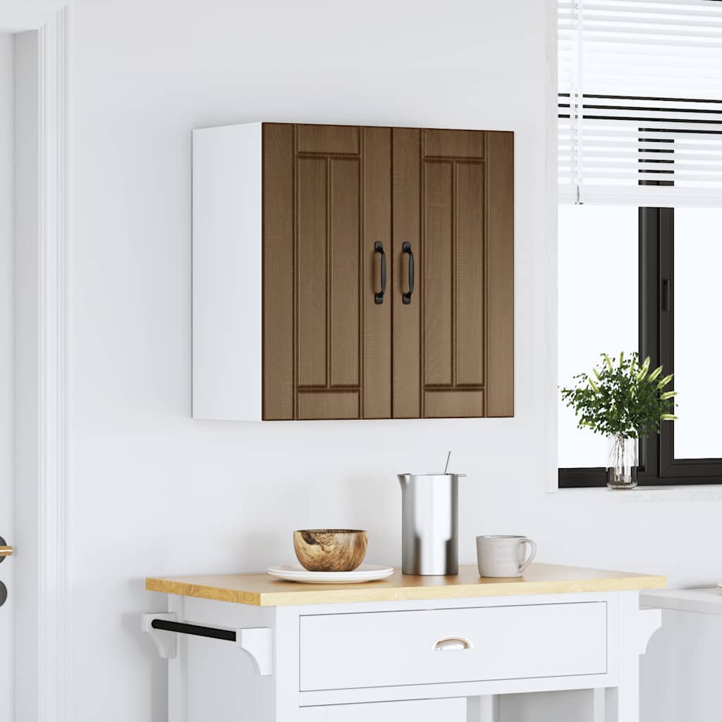 vidaXL Meuble haut de cuisine Lucca aspect chêne marron bois d'ingénierie