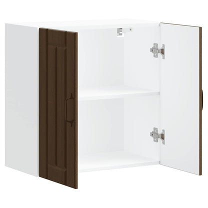 vidaXL Meuble haut de cuisine Lucca aspect chêne marron bois d'ingénierie