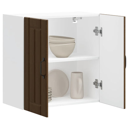 vidaXL Meuble haut de cuisine Lucca aspect chêne marron bois d'ingénierie